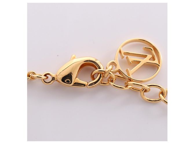 Bracciale con ciondolo Louis Vuitton LV Floragram Bianco D'oro - vista 4