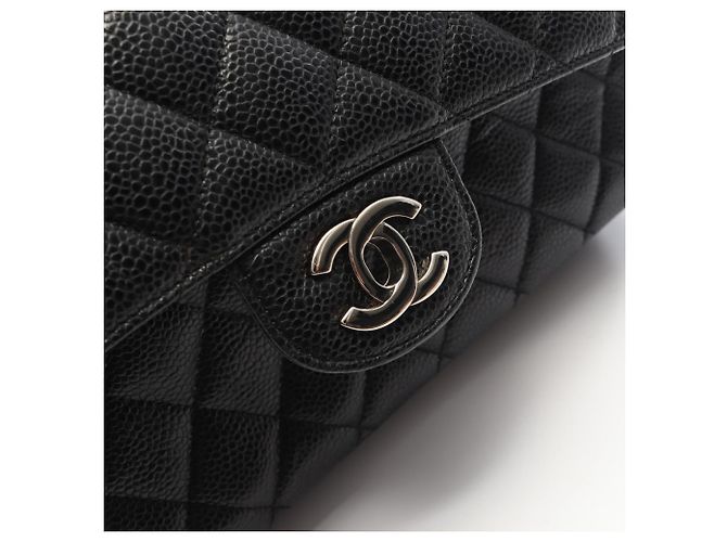 Borsa a tracolla Chanel Matelassé Double Flap Nero - vista 12