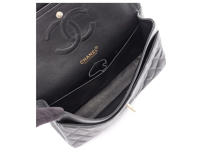 Borsa a tracolla Chanel Matelassé Double Flap Nero - vista 3