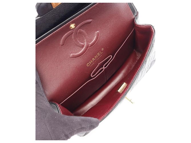 Borsa a tracolla Chanel Matelassé Double Flap Nero - vista 3