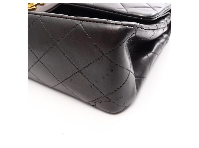 Borsa a tracolla Chanel Matelassé Double Flap Nero - vista 11