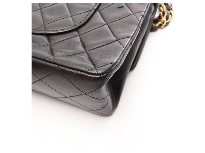Borsa a tracolla Chanel Matelassé Double Flap Nero - vista 12
