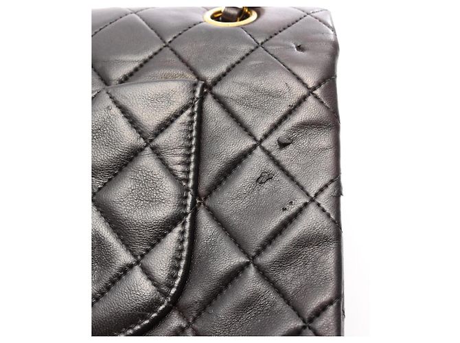Borsa a tracolla Chanel Matelassé Double Flap Nero - vista 14