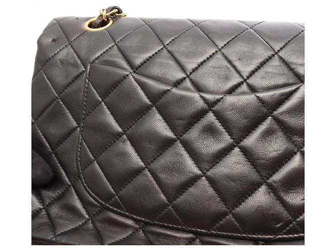 Borsa a tracolla Chanel Matelassé Double Flap Nero - vista 15