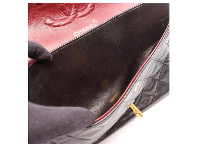 Borsa a tracolla Chanel Matelassé Double Flap Nero - vista 8