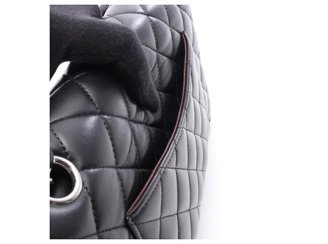 Borsa a tracolla Chanel Matelassé in pelle di agnello nera Nero - vista 6