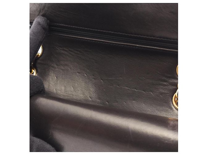 Borsa a tracolla Chanel Matelassé Double Flap Nero - vista 9