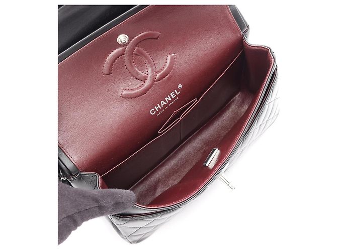 Chanel Matelassé Double Flap Schultertasche Schwarz - Ansicht 3