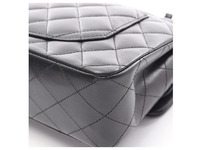 Chanel Matelassé Double Flap Schultertasche Schwarz - Ansicht 6