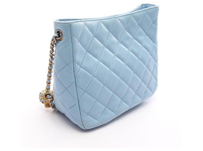 Borsa Hobo Small Matelassé Chanel Blu - vista 2