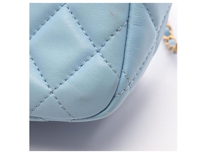 Borsa Hobo Small Matelassé Chanel Blu - vista 8
