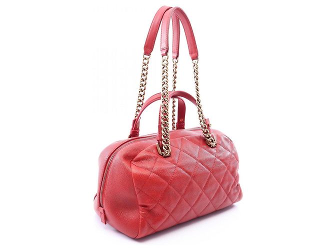Borsa Bowling Chanel Matelassé Rosso - vista 2
