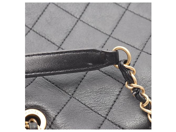Borsa a tracolla Chanel Matelassé Logo Nero - vista 10