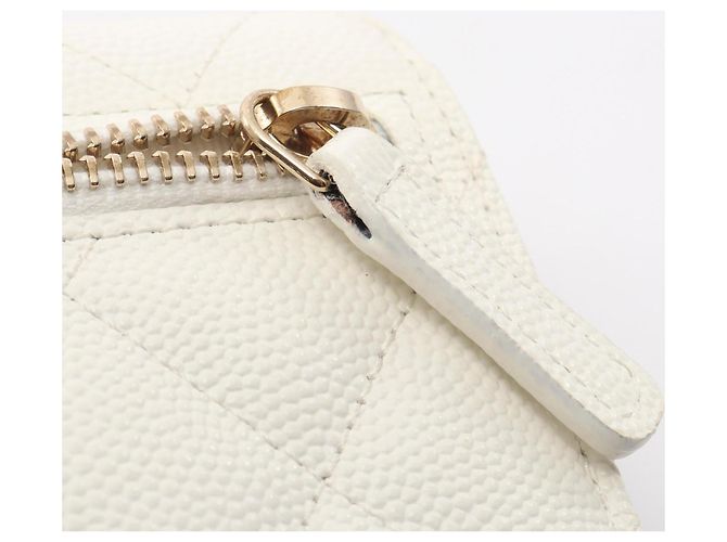 Cartera Chanel Matelassé Tri-fold Blanco - vista 13