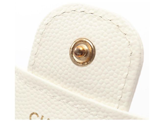 Cartera Chanel Matelassé Tri-fold Blanco - vista 7