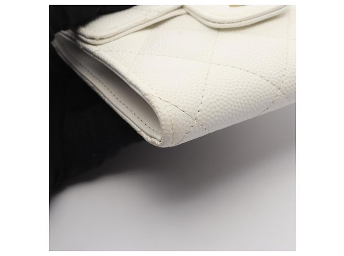 Cartera Chanel Matelassé Tri-fold Blanco - vista 9