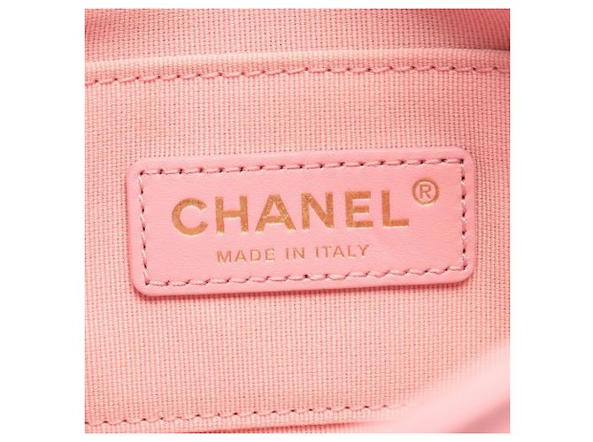 Borsa a spalla Chanel Mini Matelassé in pelle d'agnello Rosa - vista 4