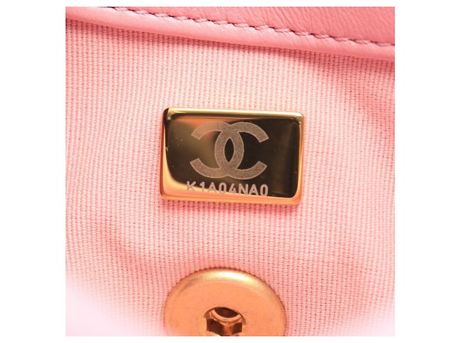 Borsa a spalla Chanel Mini Matelassé in pelle d'agnello Rosa - vista 5