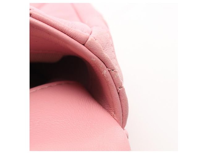 Borsa a spalla Chanel Mini Matelassé in pelle d'agnello Rosa - vista 6