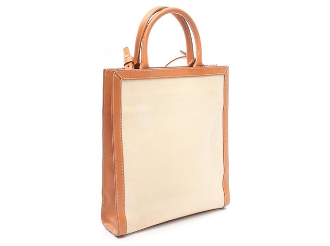 Céline Celine Small Vertical Cabas 2-Way Tote Bag Braun Roh - Ansicht 2