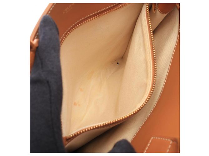 Céline Celine Small Vertical Cabas 2-Way Tote Bag Braun Roh - Ansicht 5
