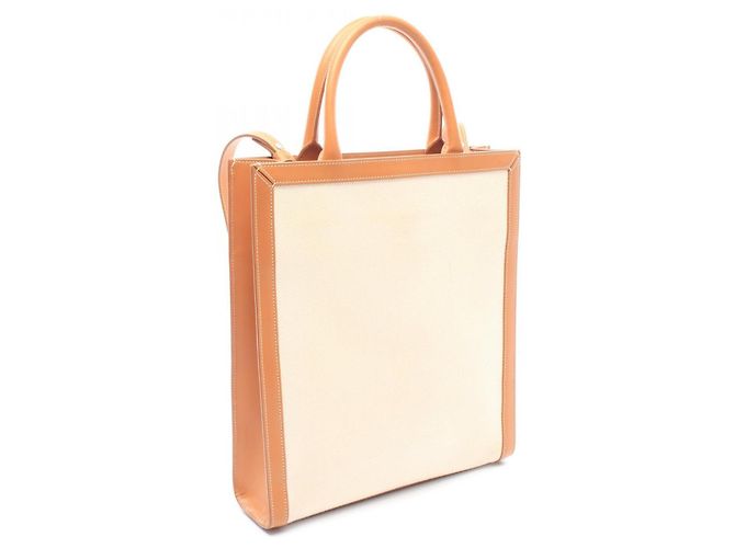 Céline Celine Small Vertical Cabas 2-Way Tote Bag Braun Roh - Ansicht 2