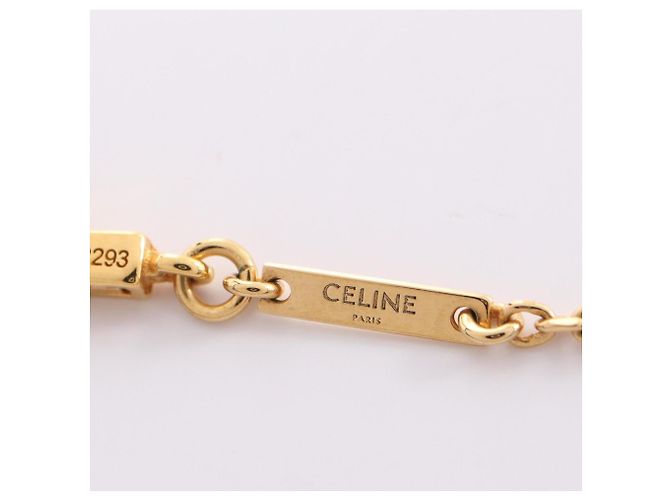 Céline Collana con pendente Celine Triomphe placcata in oro D'oro - vista 4