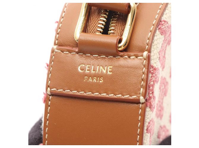 Céline Celine Fox Red Triomphe runde Schultertasche Braun Rot Roh - Ansicht 4