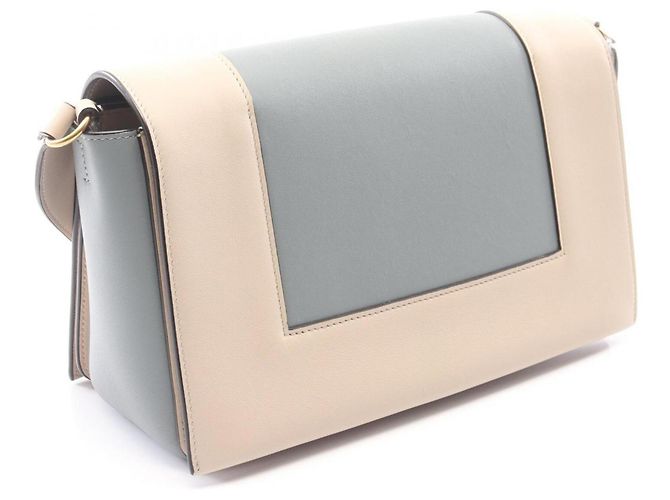 Céline Celine Bolsa de Ombro/Bolsa de Mão Frame Medium Azul Bege - vista 2