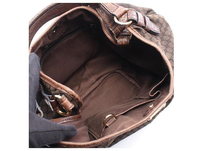 Céline Celine Macadam Schultertasche Braun - view 3