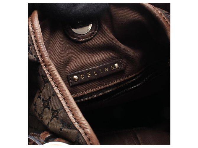 Céline Celine Macadam Schultertasche Braun - view 4