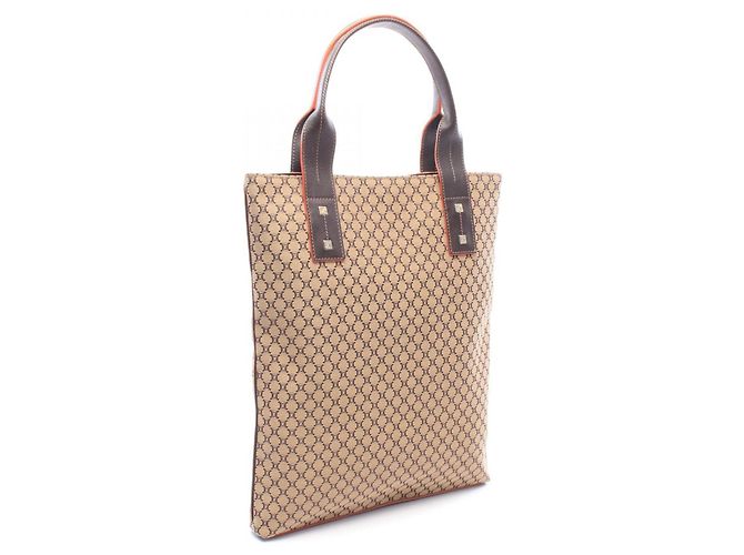 Céline Borsa Tote Celine Macadam Marrone Beige - vista 2