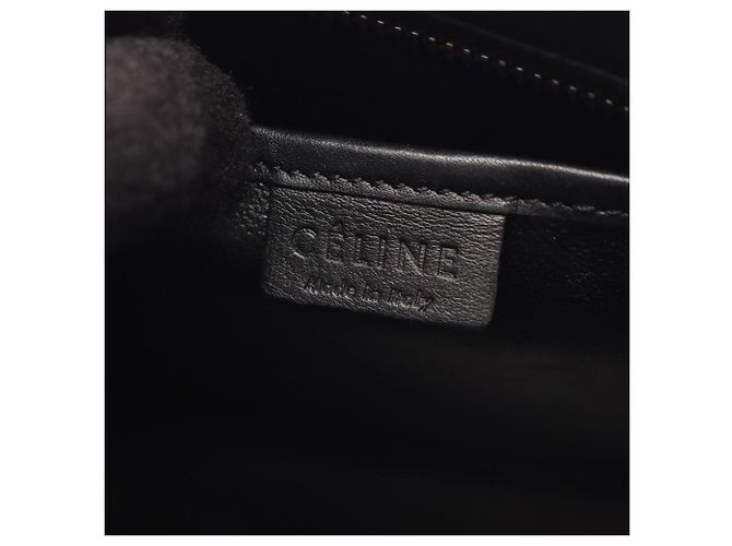 Céline Borsa a mano 2-Way Celine Luggage Nano Shopper Nero Beige Arancione - vista 4