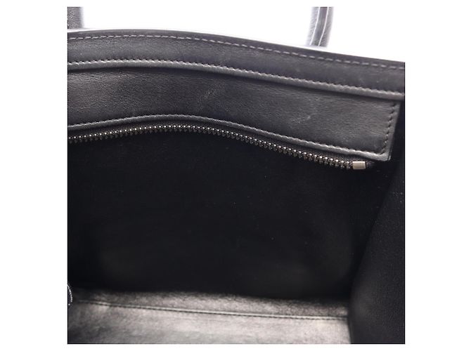 Céline Borsa a mano 2-Way Celine Luggage Nano Shopper Nero Beige Arancione - vista 6