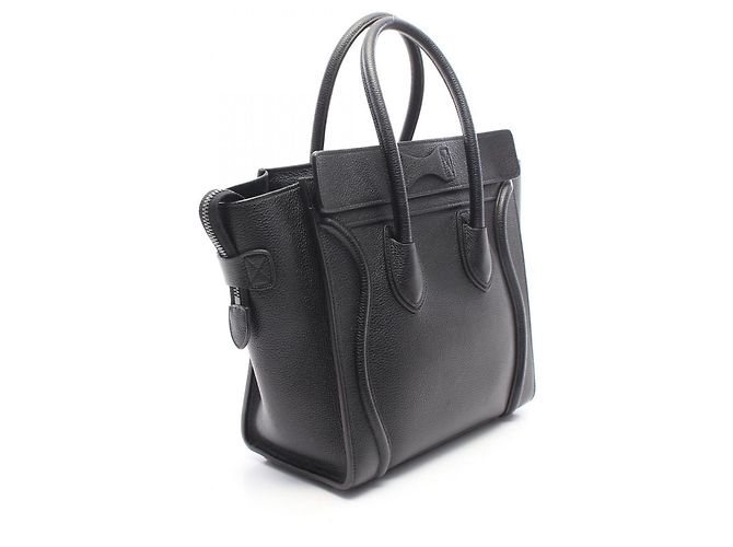 Céline Borsa a mano Celine Luggage Micro Shopper Nero - vista 2