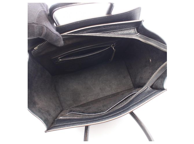 Céline Borsa a mano Celine Luggage Micro Shopper Nero - vista 3