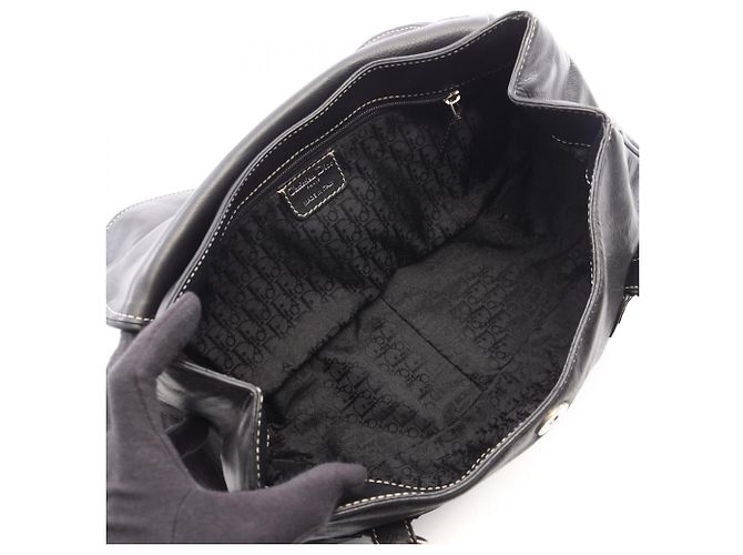 Borsa a mano Christian Dior in pelle nera Nero - vista 3