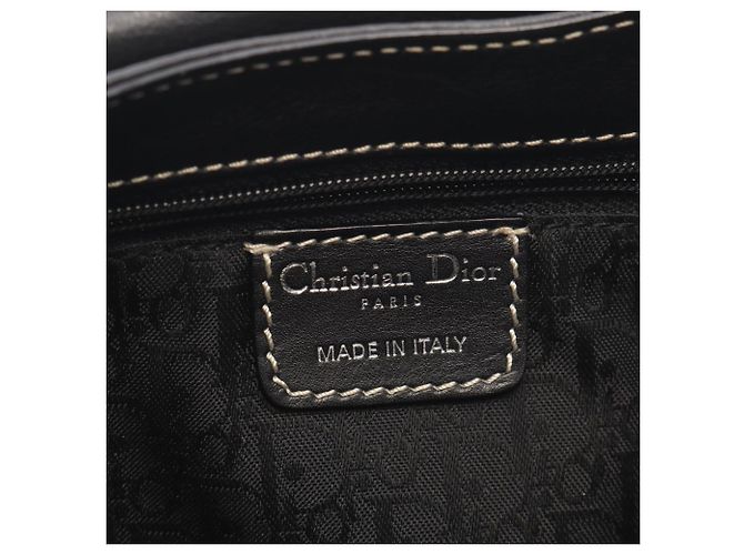 Borsa a mano Christian Dior in pelle nera Nero - vista 4