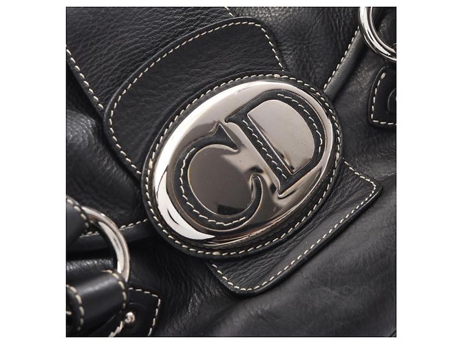 Borsa a mano Christian Dior in pelle nera Nero - vista 8
