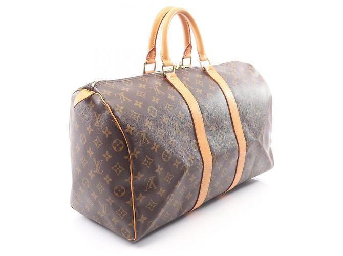 Borsa Boston Louis Vuitton Keepall 45 Monogram Marrone Monogramma - vista 2