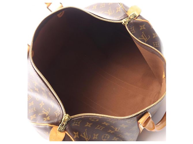 Borsa Boston Louis Vuitton Keepall 45 Monogram Marrone Monogramma - vista 3