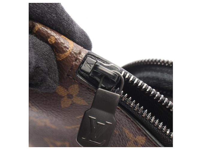 Louis Vuitton Christopher Bumbag Monogram Macassar Marrone Nero - vista 6
