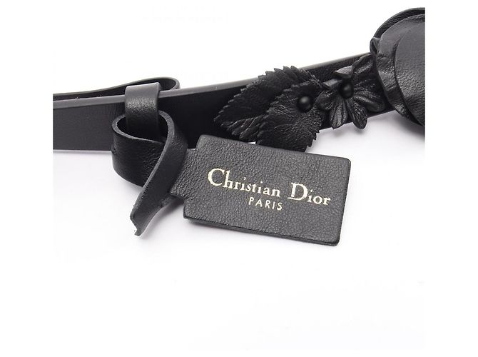 Christian Dior Ledergürtel für Damen Schwarz - Ansicht 4