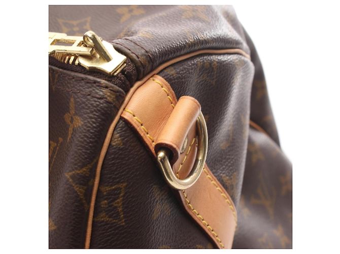 Louis Vuitton Keepall Bandoulière 55 Monogram Boston Bag Marrone Monogramma - vista 11