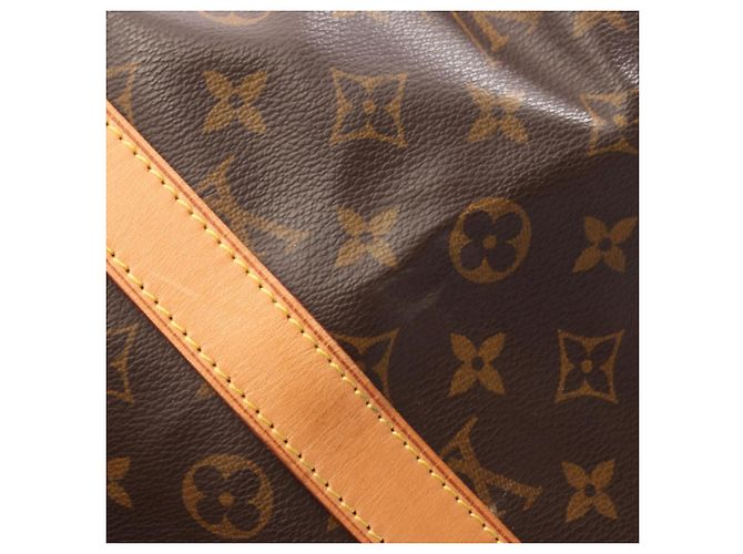 Louis Vuitton Keepall Bandoulière 55 Monogram Boston Bag Marrone Monogramma - vista 6