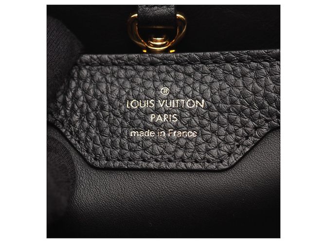 Borsa Louis Vuitton Capucines PM Noir Crème Nero Rosa Crudo - vista 4