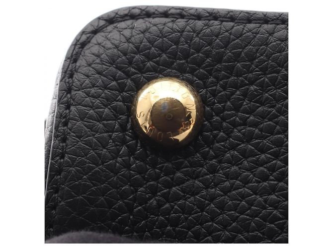 Borsa Louis Vuitton Capucines PM Noir Crème Nero Rosa Crudo - vista 9