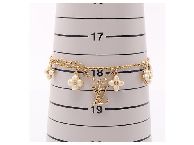 Bracciale Louis Vuitton LV Floragram Bianco D'oro - vista 7
