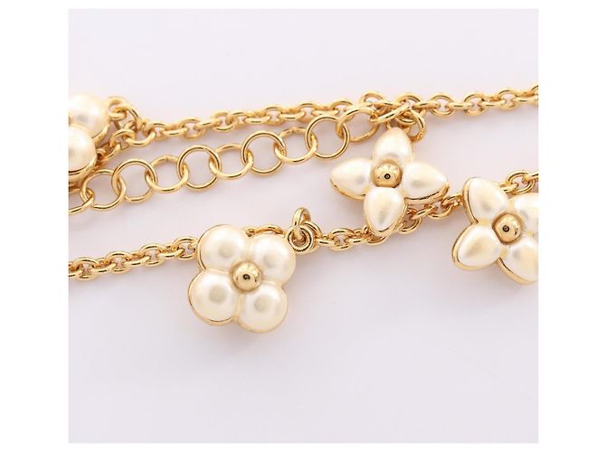 Bracciale Louis Vuitton LV Floragram Bianco D'oro - vista 8