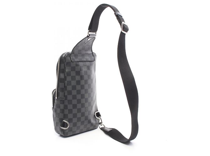 Borsa a tracolla Louis Vuitton Avenue Nero Damier ebene - vista 2